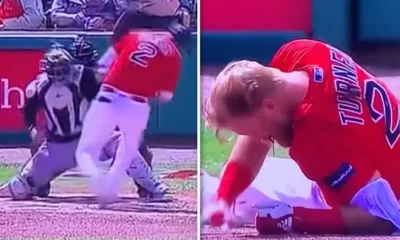 Justin Turner estable tras ser golpeado en la cabeza por lanzamiento